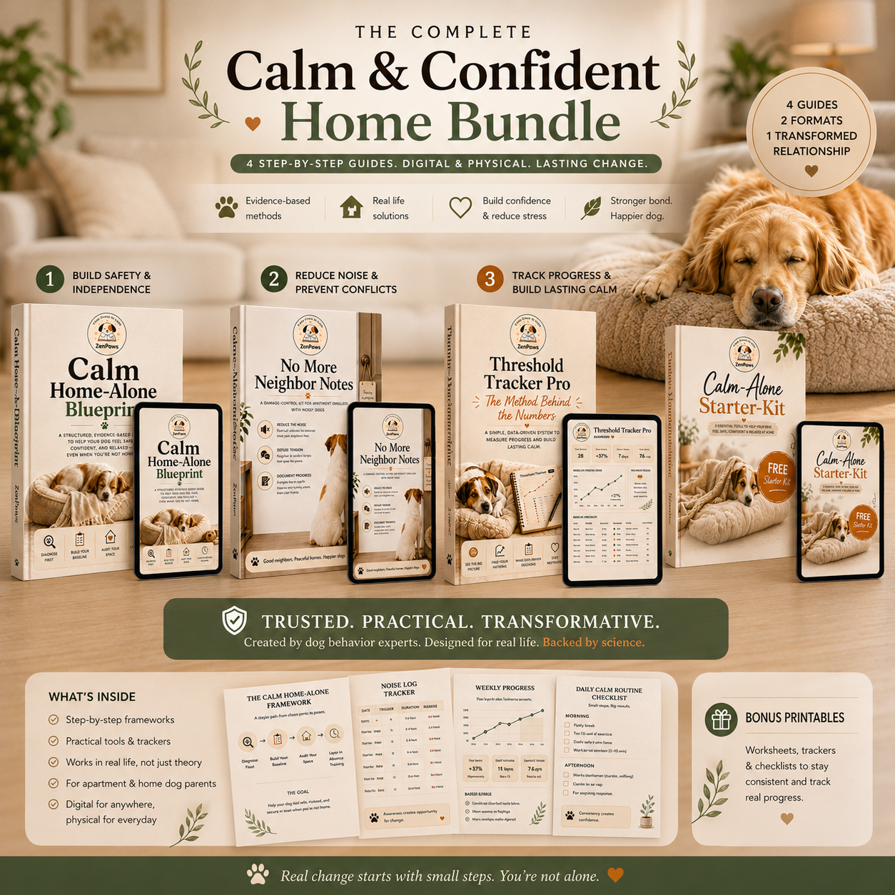 The Complete Calm & Confident Home Bundle — 4 guides, digital + physical